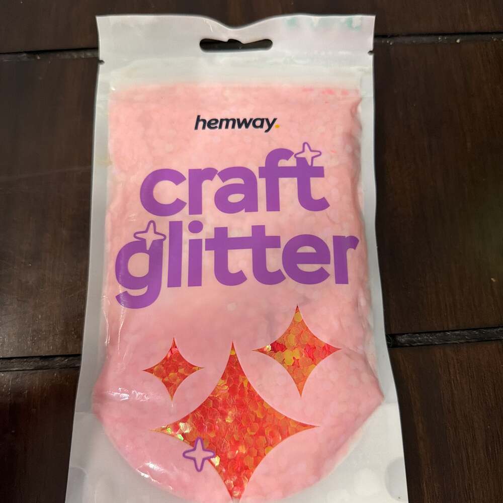 Hemway Craft Glitter, fluorescent orange, 100g